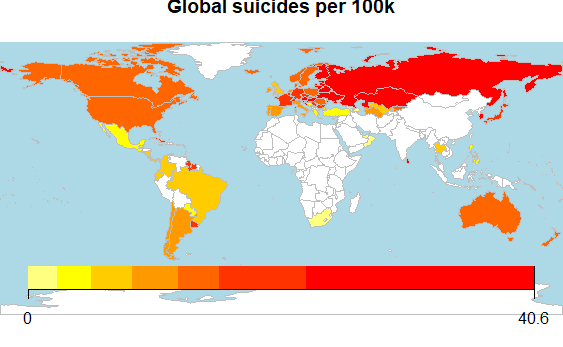World Map of Suicide Rates